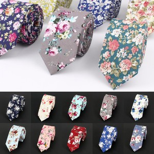 Cotton-Tie-Floral-Print-Necktie-Men-Fashion-Classical-Slim-Skinny-Ties-Flowers