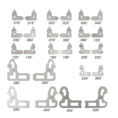 25 Pc Stainless Steel Radius Gage Set Fractional 1/64-1/2 Inch Gauge with Holder - Picture 2 of 7