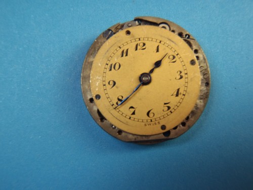 Early Marvin Round Watch Movement 15 Jewels 3 Adj. Diameter 21mm Balance Rotates - Picture 6 of 9