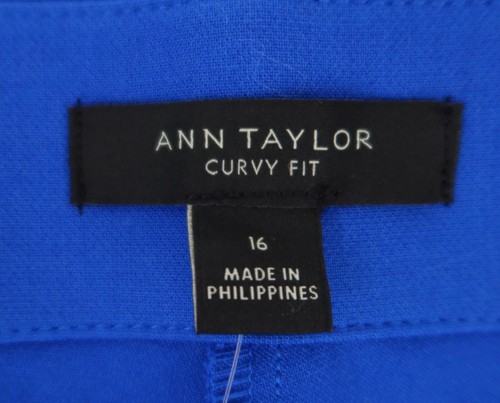 NEW! Ann Taylor The Lana Slim High Rise Pant Curvy Fit Royal Blue Size 16 $98.00 - Foto 5 di 8