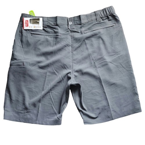 Wrangler Performance entspannte Passform neu mit Etikett graue Herrenshorts W42" Schrittlänge 10" - Bild 2 von 4