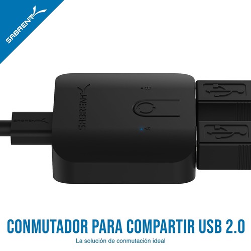SABRENT Interruptor para compartir USB 2.0 para múltiples computadoras y - Imagen 3 de 8