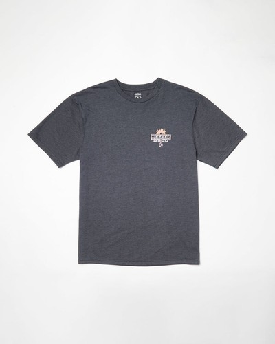 VOLCOM - Camiseta Para Hombre Sure Thing - Negra Jaspeada - Camiseta Informal Manga Corta - Imagen 2 de 4