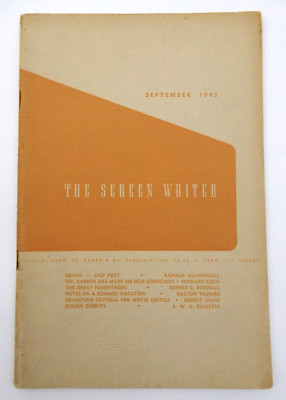VINTAGE THE SCREEN WRITER MAGAZINE DALTON TRUMBO EDITOR 1ST EDITION SEPT. 1945