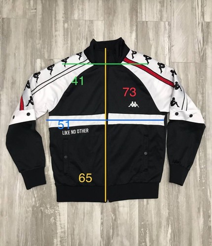 Kappa Men's Full Zip Track Jacket Size Small Black And White - Picture 15 of 15