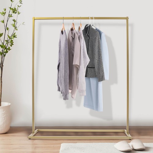 Retro Garment Dress Hanging Display Stand Metal Clothes Rack Clothes Hanger Gold