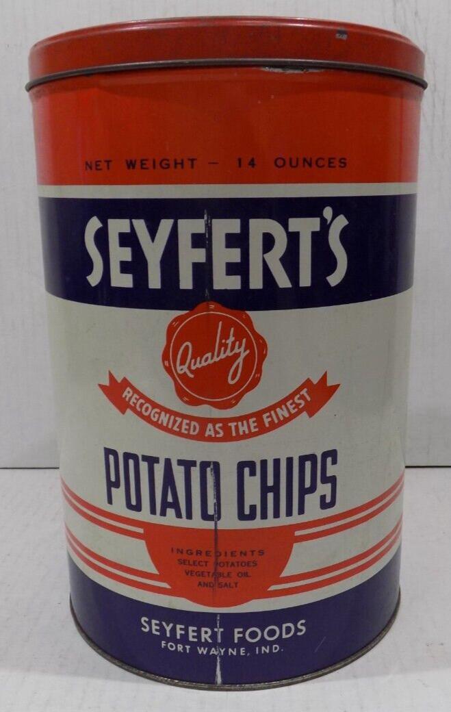 Vintage Seyfert's Fort Wayne Indiana 14oz Potato Chip Metal Tin eBay