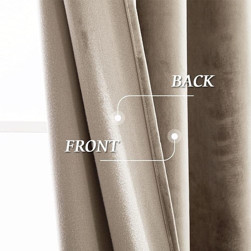 Elegant Thermal Insulated Velvet Curtains | 96'' x 52'' - Semi-Blackout Design - Picture 6 of 8