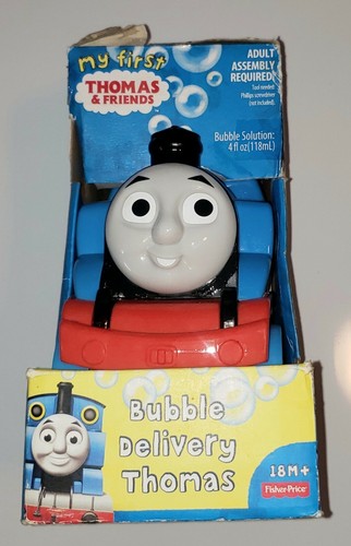 MY FIRST THOMAS THE TANK BUBBLE DELIVERY WALK BEHIND FISHER PRICE 2015 TRAIN - Picture 1 of 3