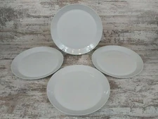 Four Beautiful Macy's The Cellar Whiteware Coupe Style Dinner Plates