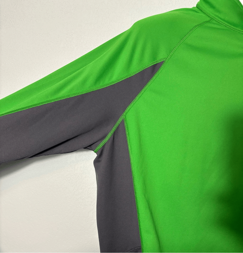 LL Bean Mens Neon Green 1/4 Zip Pullover Jacket Lightweight XXL - Picture 6 of 8