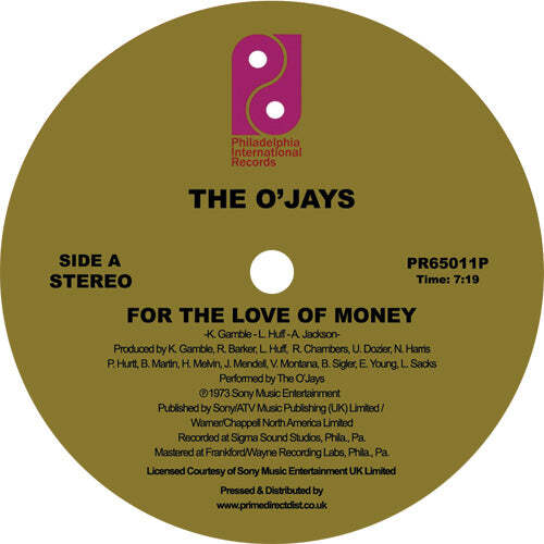 The O'JAYS - For The Love Of Money - Picture 1 of 1