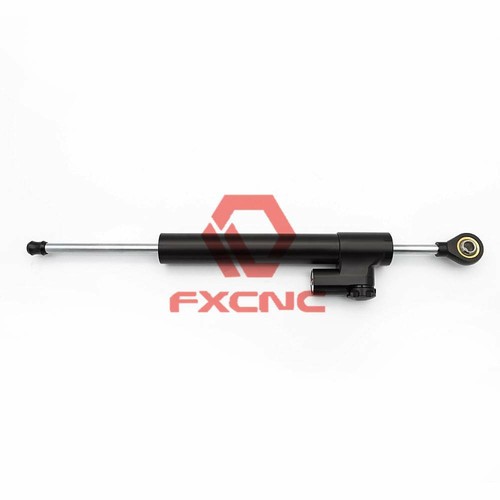 CNC Black 360mm Universal Fit Motorcycle Steering Damper Linear Stabilizer 1pcs - Foto 2 di 9