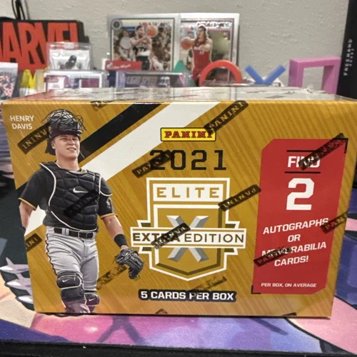 2021 Panini Elite Extra Edition Baseball Factory Sealed Blaster Box-2 AUTO/MEM