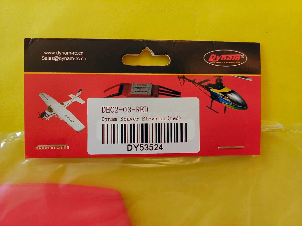 Dynam DHC2 Beaver Elevator Red DY53524 for RC Model Aircraft Planes - Image 3 of 3