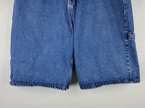Tommy Sports Men Size 40 Carpenter Shorts Blue Embroidered Logo Y2K Urban Wear - Picture 4 of 11