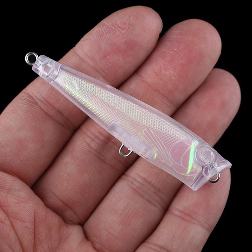 20PCS 7CM 5.8G Topwater Holographic Popper DIY Unpainted Bait Blank Fishing Lure - Picture 5 of 12