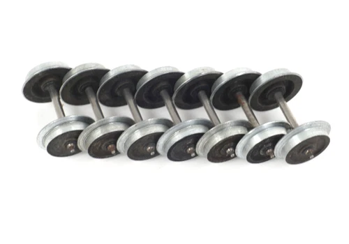 7x Märklin H0 7588 Hamo DC Nadellager-Radsatz 12/25 mm 60er Jahre - ZY3217