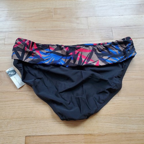 Jaclyn Smith Size 18 Foldover Tropical Abstract Bikini Swimsuit Bottom NWT - Picture 2 of 4