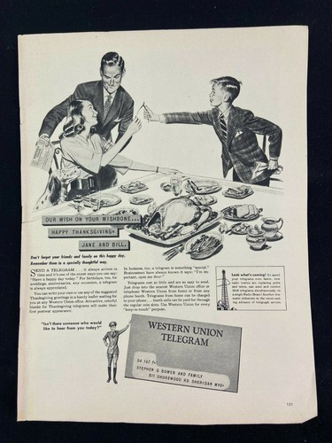 Western Union Telegraph Magazine Ad 10.75 x 13.75 Petti Clothing - Picture 1 of 4