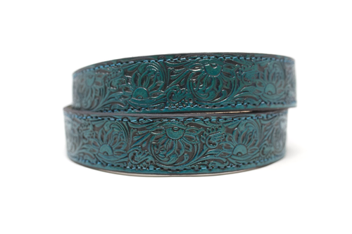 Sunflower Belt, (1.5’’)Hand Painted Belt with Removable Western Sunflower Buckle - Picture 2 of 4