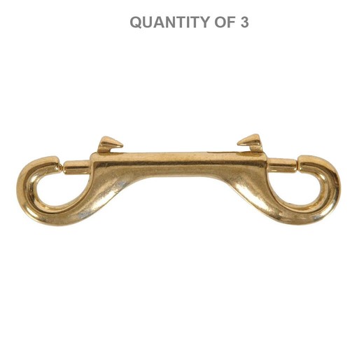 Hillman Solid Brass Double Ended Bolt Snaps 4-1/8 in. 3-Pack 852479