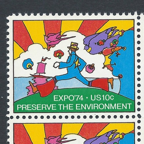 Peter Max's Cosmic Jumper - Vintage Mint Set of 4 Stamps 51 Years Old! - Picture 2 of 2
