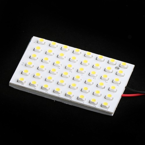 1210 48 SMD LED Car Interior Light Panel Auto Lamp Bulb T10 Dome 3 Adapter White - Imagen 4 de 4