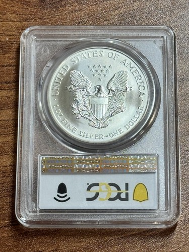 1996 American Silver Eagle PCGS MS68 Monster Toning Toned Coin (Slab1075) (TNO) - Picture 2 of 10