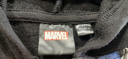 Marvel Youth Boys 4T Black Panther Wakanda Full Zip Up Hoodie Pockets NWT  - Picture 2 of 6