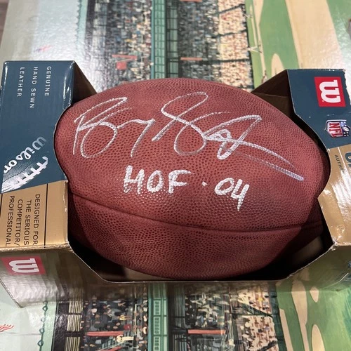 Barry Sanders HOF Wilson Signed NFL Football. Detroit City Sports Cert. JFD