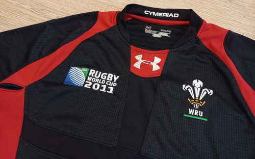 2011 Wales Rugby Union Away Shirt World Cup Size M Black. - Picture 2 of 6