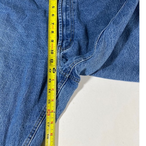 Pantalones de mezclilla para hombre rurales azul rey 42x30 100 % algodón pierna recta ropa de trabajo - Imagen 4 de 13