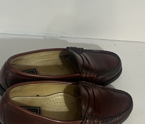 Bostonian Classic Burgundy Leather Penny Loafers Men 6.5 Woman 8-8.5 Preppy Y2K - Picture 2 of 10