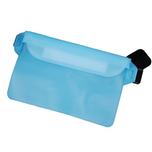 (Light Blue)Waterproof Pouch With Waist Strap PVC Three Layer Sealed XO - Photo 2 sur 12