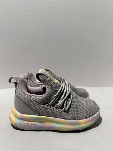 Adidas Lite Racer Kleinkind Größe 8 grau bunt Slipper Schuhe - Bild 2 von 5