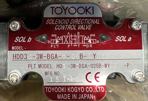 NEW TOYO-OKI HDD3C-3W-BGA-6-06B-LYD2 SOLENOID DIRECTIONAL CONTROL VALVE 117 - Picture 5 of 7