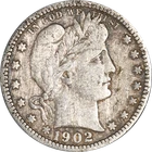 1902-O Barber Quarter - Rough