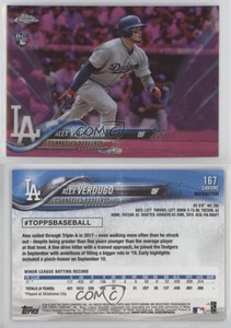 2018 Topps Chrome Pink Refractor Alex Verdugo #167 Rookie RC