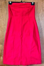 GAP Vintage Y2K Cherry Red Stretch Cotton Sleeveless Mini Dress Women's Size 2