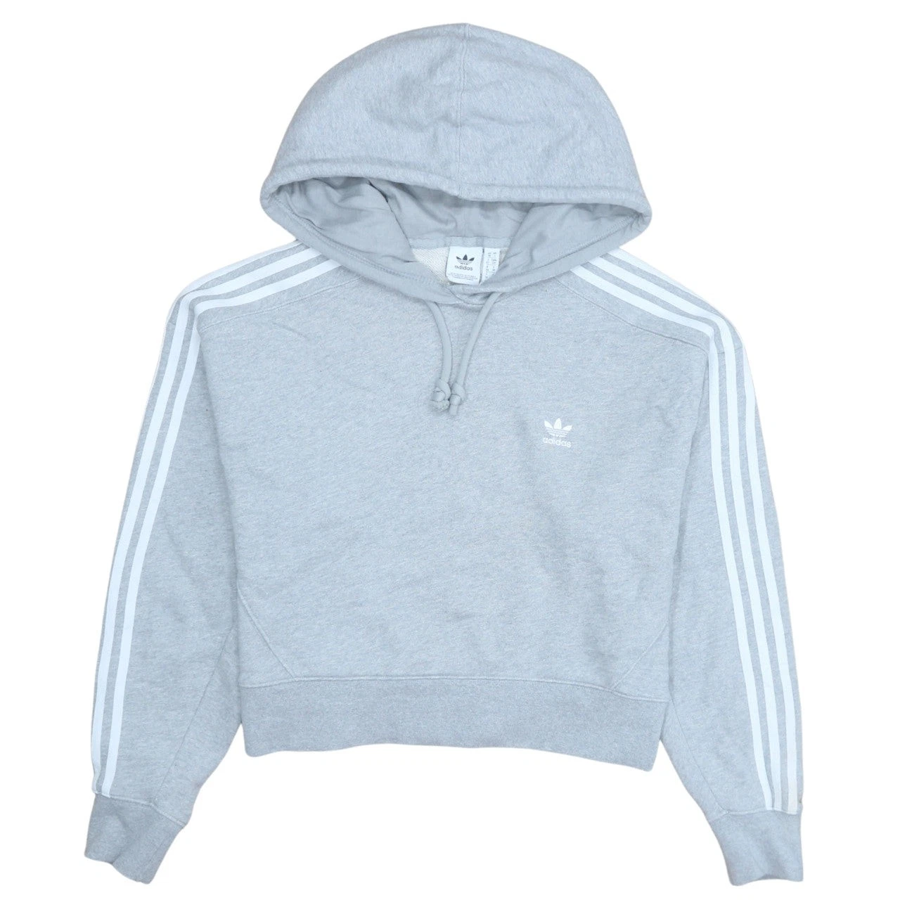 Adidas Womens Grey Hooded Pullover Sweatshirt Size 10