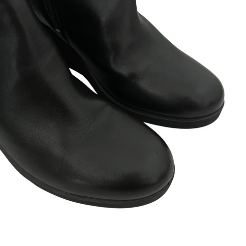 Ecco Bella Keilabsatz Leder Booties schwarz Gr. 9,5 Gothic 90’s Grunge Chunky Heel Y2K - Bild 9 von 9