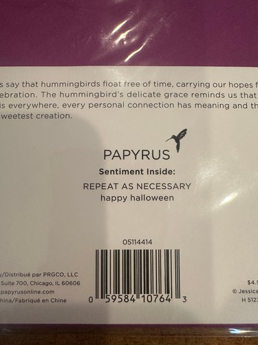 4 PAPYRUS Halloween Cards | Coffin, Spider, Eat Drink & Be Scary - Picture 3 of 5