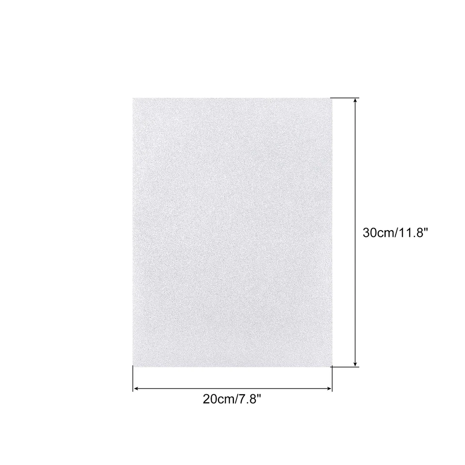 Glitter Cartoncini Carta 7.8"x11.8",10 Fogli Brillanti Carta,Argento Tono,80 Gsm - Immagine 2 di 4