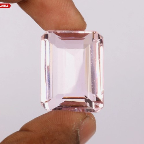 Facettierter babyrosa Topas 50,03 ct. Smaragdschliff brasilianischer loser Edelstein PTH-30 - Bild 1 von 4