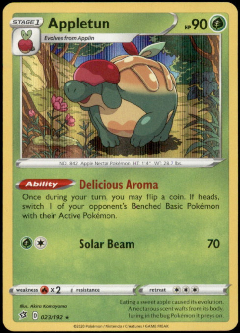 Pokemon - APPLETUN - 023/192 - HOLO RARE - Rebel Clash - NM/M
