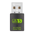 USB WiFi Bluetooth Adapter 600Mbps Dual Band 2.4/5GHz BT5.0 with Built-in Driver