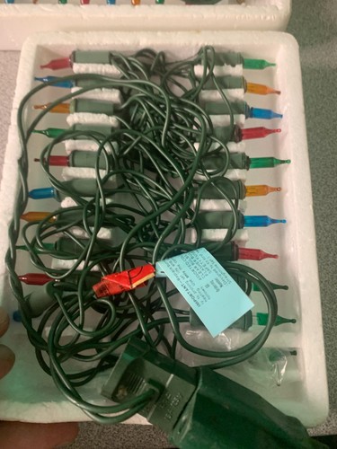 Vintage GE Merry Midget MultiColor 20 Straight Line Christmas Lights Set of 2 - Picture 4 of 6