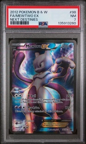 Mewtwo EX 98/99 PSA 7 Next Destinies  - Pokemon Card