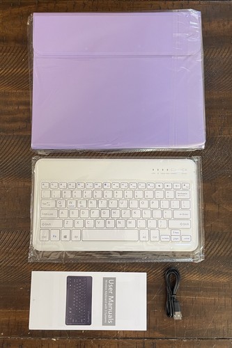 Magnetic Bluetooth Keyboard Case for iPad Pro 13", Auto Sleep/Wake - Lavender - Picture 4 of 5
